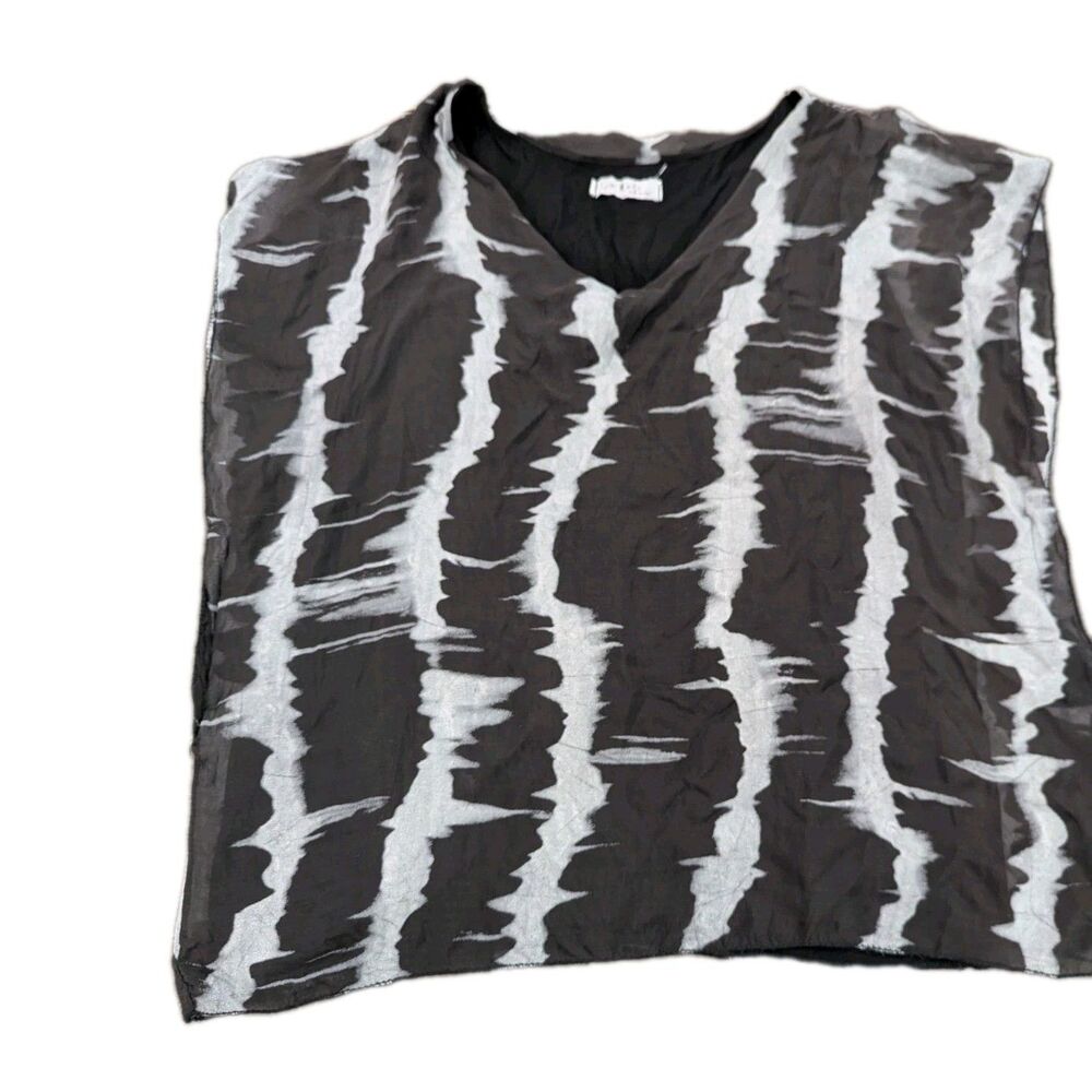 Gigi Moda Natacha Tie Dye Top Silk Outter Layer Designer $125 New Top Shelf READ